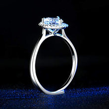 Load image into Gallery viewer, LYTOPTOP Silver Rings for Women, S925 Sterling Silver Adjustable Cubic Zirconia Halo Cz Engagement Wedding Promise Eternity Ring