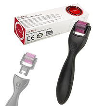 Load image into Gallery viewer, Aufgeld AG600 Titanium Detachable Microneedle Derma Roller with Removable Replaceable Head Skin Care for Face Wrinkles Hair Regrowth Loss Stretch Marks Micro Needles Microneedling Needling Kit 2.0mm