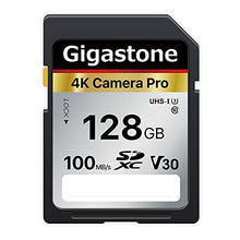 Load image into Gallery viewer, Gigastone 128GB SD Card V30 SDXC Memory Card High Speed 4K Ultra HD UHD Video Compatible with Canon Nikon Sony Pentax Kodak Olympus Panasonic Digital Camera