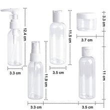 Load image into Gallery viewer, Travel Bottles Set 10 Pcs Air Travel Size Bottle Toiletries Liquid Containers for Cosmetic Makeup with Storage Bag by cobivi