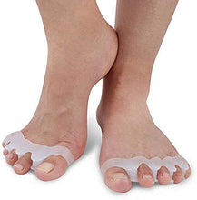 Load image into Gallery viewer, Toe Separators for Overlapping Toes, Gel Toe Straightener Bunion Corrector, Toe Spacers for Hallux Valgus, Crooked Toes Yogis Dancers or Runners