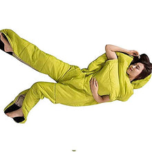 Load image into Gallery viewer, YLWJ Adult Wearable Sleeping Bag Portable Outdoor Camping Sleeping Bag 3 Seasons Full Body Pajamas Warm and Windproof Human-Shaped Sleeping Bag/Zipper Design