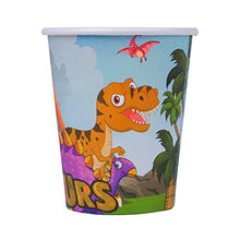 Load image into Gallery viewer, Dinosaur Party Supplies Set Dinosaur Birthday Party Decoration Kit For 16- Dino Plate Napkins Table Cover