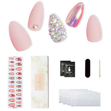 Load image into Gallery viewer, Press on Nails False Nails Fake Nails 24 Pcs Stiletto False Nails 3D Diamond Fake Nail Tip with Hologram False Nails
