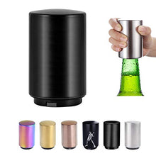 Load image into Gallery viewer, Push Down Bottle Opener,Magnetic Bottle Openers,Beer Bottle Openers for Men Automatic Bottle Opener,Beer Bottle Cap Opener Tool,Kitchen Gadgets Novelty Unique Gifts for Men(Black)