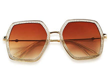 Load image into Gallery viewer, FEISEDY Large Hexagon Inspired Sunglasses for Women Fashion Design Oversized Sunglasses Womens B2503