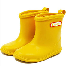 Load image into Gallery viewer, BAIYOU Baby Rubber Rain Kids Waterproof Wellington Wellies Boots, Yellow, 4.5 UK Child