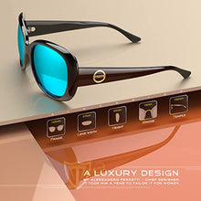 Load image into Gallery viewer, ATTCL Womens Classic Polarized Sunglasses for Women Trendy Oversized Sunglass with UV Protection 3011 C2 Black+blue