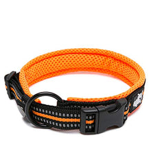 Load image into Gallery viewer, TRUE LOVE Truelove Dog Training Collar TLC5011 Reflective Premium Buckle Nylon Webbing Pet Dog Collars,High Grade Nylon Webbing No Choke Basic Collars Now Available (S, Orange)