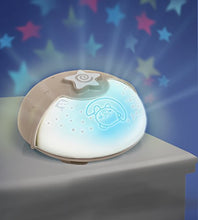 Load image into Gallery viewer, Infantino Soothing Light and Projector - Clip-on Crib Night Light with Grow-With-Me Design, Starry Night Projector and Tabletop Light with Built-in Melodies and Sound Sensors