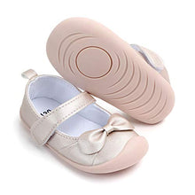 Load image into Gallery viewer, LACOFIA Baby Girls Bowknot Mary Jane Flats Infant Anti-Slip First Walking Shoes Gold Size 3