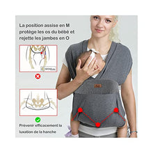 Load image into Gallery viewer, Baby Wrap Cuby Carrier Sling Soft Baby Carrier Infant Baby Sling Hands Free Babies Carrier Wraps One Size Fits All (New Gray)