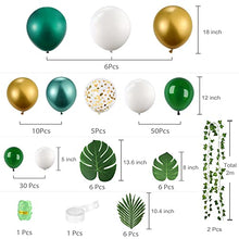 Load image into Gallery viewer, Auihiay 123 Pieces Safari Baby Shower Decorations Jungle Theme Balloons Arch Garland Kit with Lush Green Balloons, Tropical Palm Leaves and Ivy Vines for Safari Party, Wedding, Baby Shower Decorations