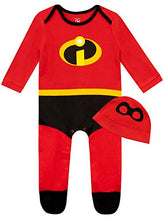Load image into Gallery viewer, Disney Baby Boys Sleepsuit and Hat Set The Incredibles Red 3-6 Months