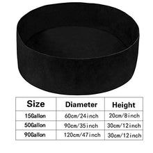 Load image into Gallery viewer, Soyizom Raised Garden Grow Bag Pots Bed, Fabric Raised Planting Bag,Round Garden Planting Box Breathable Container at Outdoor indoor for Herb Flower Vegetable Plants.(Black,15 Gallon)