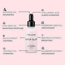 Load image into Gallery viewer, Tan Luxe SUPER GLOW Self Tan Serum, (30 ml) Daily Gradual Fake Tanning Skincare, Cruelty Free & Vegan