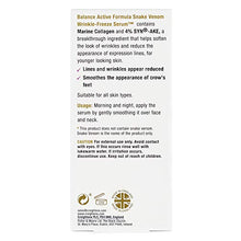 Load image into Gallery viewer, Balance Active Formula Snake Venom Wrinkle Freeze Serum (30 ml) - Lines and Wrinkles Appear Reduced; Smoothes Crow's Feet; Dermatologically Tested; Cruelty Free