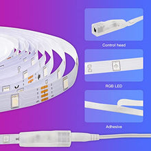 Load image into Gallery viewer, Bluetooth LED Strips Lights 5M, MYPLUS RGB Lights Strip with 44-Key Remote and APP Control Colour Changing, Safety 24V Power Supply SMD 5050 Mood Light for Decoration Room,Kitchen,Home,Bar and Party