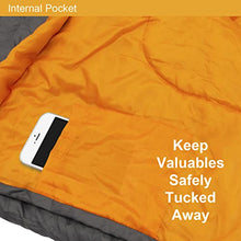 Load image into Gallery viewer, Milestone Camping, Grey, 26750 Envelope Sleeping Bag | 3 Season | Double Insulation | Full Length Dual Zip | Grey & Orange | Packs Down Tight | 210cm x 170cm
