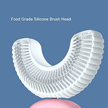 Load image into Gallery viewer, Manual Toothbrush with U-Shaped Bristles Food Grade Silicone Toothbrush Head for Kids 2-7 Years (Pink)