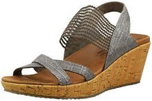 Load image into Gallery viewer, Skechers Women's Beverlee High Tea Taupe Wedge Sandal 10 M US