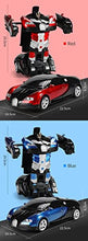 Load image into Gallery viewer, DocraShop Transforming Toys -2 in 1 Deformation Remote Control Car 360° Speed Drifting Transform Robot Car Toys for Kids Boys Girls Birthday Gifts (Police Car Black)