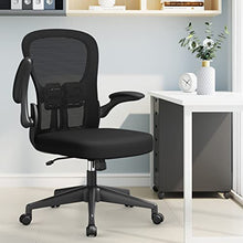 Load image into Gallery viewer, Office Chair - Ergonomic Desk Chair with Flip-up Armrest, Lumbar Support Height Tilting Adjustment, High-density Seat Cushion, YONISEE Mesh Back Rocking Computer Chair Conference Executive Task Chair