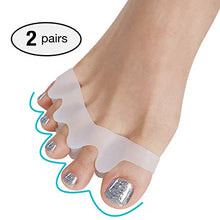 Load image into Gallery viewer, 2 Pair Gel Toe Separator, Gel Toe Stretchers for Overlapping Toes, Easy Wear in Shoes, Quickly Alleviating Pain After Yoga and Sports Activities, Can be used in Nail Art Salon Pedicure Manicure Tool