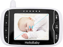 Load image into Gallery viewer, Video Baby Monitor with Camera and Audio | Keep Babies Nursery with Night Vision, Talk Back, Room Temperature, Lullabies, 960ft Range and Long Battery Life