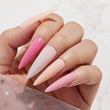 Load image into Gallery viewer, Makartt Acrylic Nail Kit, Press On Nails Set 240pcs Long Stiletto Nail Tips Gelly Tips Full Cover Nude 4pcs Nail Glues 1pcs Nail File False Nail Kit