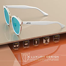 Load image into Gallery viewer, ATTCL Sunglasses for women - Ultralight Trendy Polarized Round Women's sunglass Medium Large Fit 5022 White+Blue