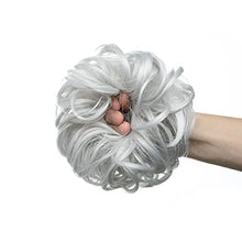 Load image into Gallery viewer, Hair Scrunchies Hair Buns Grey Hair Piece Updo Hair Piece for Women Girls Extensions Fake Scrunchies Donut Ponytail Chignons Hair Accessories