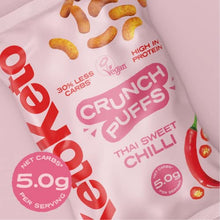 Load image into Gallery viewer, Keto Keto Low Carb Crunch Puffs 10 x 80g Keto Snacks For Weight Loss | Keto Diet, Keto Crisps | Low Carb | Low Calorie, Vegan Food, Gluten Free, High Protein (Thai Sweet Chilli)