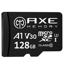 Load image into Gallery viewer, AXE MEMORY 128GB microSDXC Memory Card + SD Adapter with A1 App Performance, V30, UHS-I U3, 4K