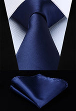 Load image into Gallery viewer, HISDERN Lot 5 PCS Classic Formal Elegant Men's Silk Tie Set Necktie & Pocket Square - Multiple Sets