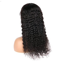 Load image into Gallery viewer, Human Hair Wigs with Bangs Deep Wave None Lace Front Wigs Brazilian Human Hair Deep Curly Full Machine Made Wig with Bangs for Black Women(20", Natural Color)