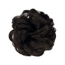 Load image into Gallery viewer, Just Long Hair Clip&Go Hair Buns 6" Synthetic 40g Wavey Messy Scrunchie Hairpiece for Women Girls in Dark Chocolate Ash Brown #6A