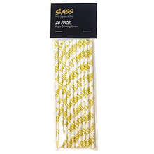 Load image into Gallery viewer, Hen Party Paper Drinking Straws - Pack of 20 White & Gold Team Bride - Eco Friendly