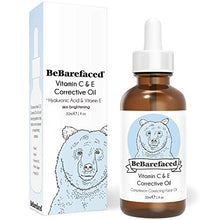 Load image into Gallery viewer, BeBarefaced Vitamin C & E Face Oil Face Serum Moisturiser - Face Care Facial Oil Vitamin E Oil Skincare with Hyaluronic Acid, Rosehip Oil and Grapeseed Oil - Anti Aging Skin Brightening Collagen Serum
