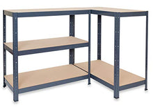Load image into Gallery viewer, Pack of 3 Extra Deep STORALEX® Garage Shelving Racking Units – UK’s Bestselling Garage Storage Shelves - 600mm Deep Version - 200kg Per Shelf (Evenly Distributed) - 5 Tier Shelf Unit - Metal & MDF Boltless Assembly System
