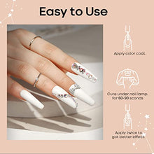 Load image into Gallery viewer, Modelones White & Nude Gel Nail Polishes, 2Pcs 15ml White Gel Nail Polish Set Soft off UV LED Gel Polish Long Lasting & Easy to Apply Nail Gel Manicure Ideal for Salon Studios & Home Use