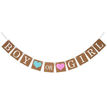 Load image into Gallery viewer, Boy or Girl Banner and Gender Reveal Balloons Set for Baby Shower Gender Reveal Party Pregnancy Announcement