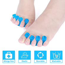 Load image into Gallery viewer, Molain 4 Pack Silicone Toe Separator for Feet, Gel Nail Polish Toe Spacers for Men and Women, Straighteners and Correctors for Overlapping Toes, Bunions, Hammer Toe, Foot Pain Relief