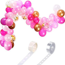 Load image into Gallery viewer, Pink Balloon Arch & Garland Kit, 112pcs Pink, White, Gold, Gold Confetti and Metal Balloons Pack Arch for Girl Birthday Baby Shower Bachelorette Party Wedding Pink Party Decorations