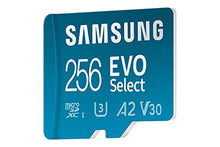 Load image into Gallery viewer, Samsung EVO Select 256GB microSDXC UHS-I U3 130MB/s Full HD & 4K UHD Memory Card inc. SD-Adapter (MB-ME256KA/EU)