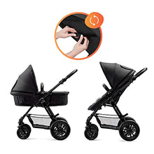 Load image into Gallery viewer, Kinderkraft Pram 3 in 1 Set MOOV, Travel System, Baby Pushchair, Buggy, Foldable, with Infant Car Seat, Accessories, Rain Cover, Footmuff, for Newborn, from Birth to 3 Years, Black