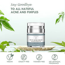 Load image into Gallery viewer, Butt Acne Clearing Treatment Cream Thigh Acne Treatment Cream Pure Natural Plant ingredients Clears Acne and Pimples For Bum Cream Keep Buttocks Skin Smooth with Salicylic Acid