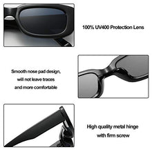 Load image into Gallery viewer, Dollger Rectangle Sunglasses for round faces for Women Trendy 90s Retro Sunglasses Square Frame Black sunglasses