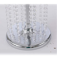 Load image into Gallery viewer, Luxurious Crystal Wedding centerpieces artificial flower stand , 70cm Metal Flower Arrangement Stand Tabletop Flower Vase for Wedding Party birthday Home Decor(SILVER)