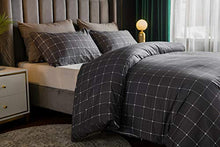 Load image into Gallery viewer, LAZZARO Printed Double Duvet Cover Sets 3 pcs with Zipper Closure + 2 Pillowcases - Ultra Soft Hypoallergenic Microfiber Quilt Cover Bedding Sets 200 x 200 cm
